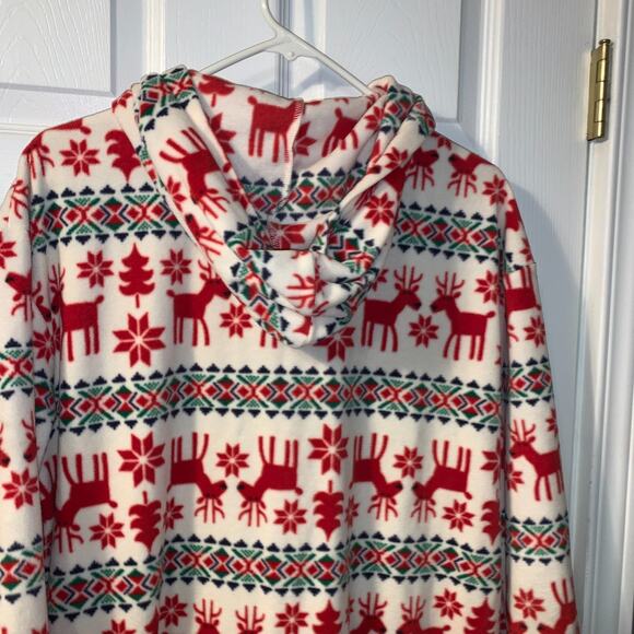 Hanna Andersson Women's Dear Deer Jumpsuit Size S M Marshmallow Fleece Holidays - Picture 5 of 8